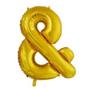 Symbol Balloons in Gold ( Choose Your Symbol ) #, @, ?, &