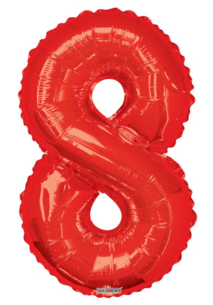 Numbers 0 to 9 Red Foil Balloon 34" in each (Choose your number)