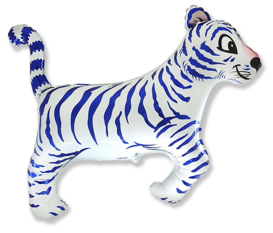 Tiger white Blue Stripes 30"