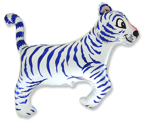 Tiger white Blue Stripes 30"