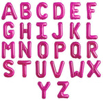 Letters A to Z Hot Pink Foil Balloon - 14" and 34" in each. (Choose your letter and Size)