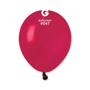 Solid Balloon Burgundy A50-047  | 100 balloons per package of 5'' each