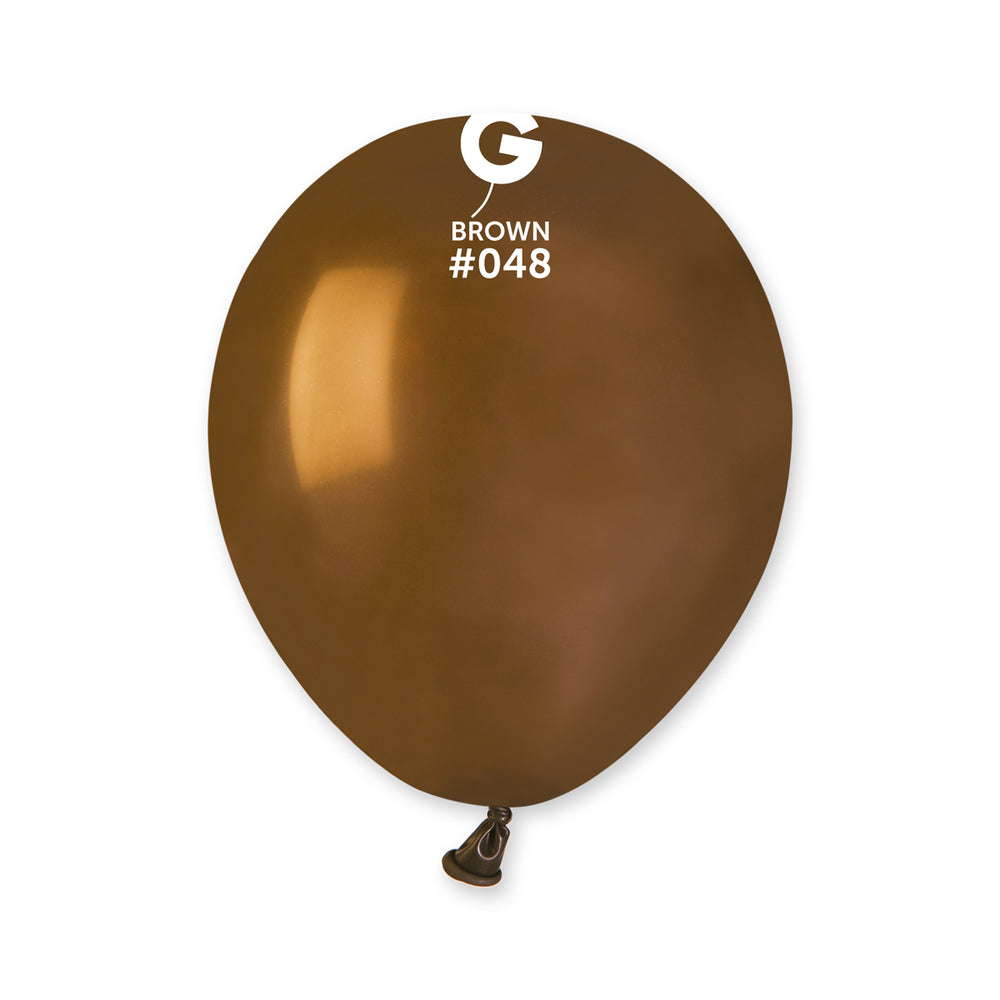 Solid Balloon Brown A50-048  | 100 balloons per package of 5'' each