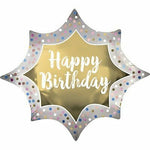 Happy Birthday Satin  Dots 35"