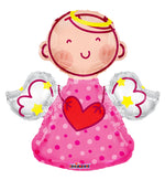 Angel Pink Shape Balloon 28"