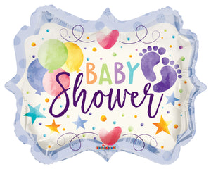 Baby Shower Acuarela Shape – Single Pack 18"