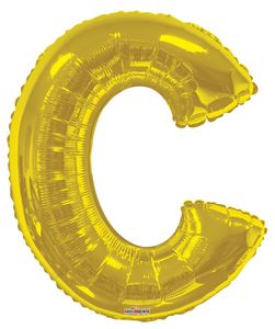 Letters A to Z Gold Foil Balloon - 14" in and 34" in (Choose Size And Letter)