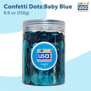 Confetti Jar  Round. 8.8 onz. (Choose your color)