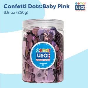 Confetti Jar  Round. 8.8 onz. (Choose your color)