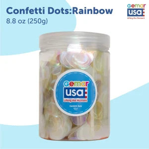 Confetti Jar  Round. 8.8 onz. (Choose your color)