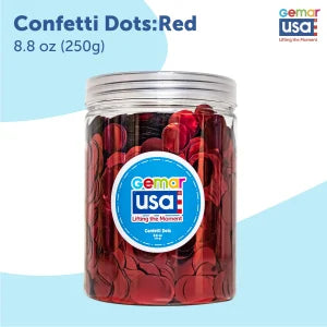 Confetti Jar  Round. 8.8 onz. (Choose your color)