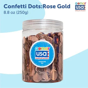 Confetti Jar  Round. 8.8 onz. (Choose your color)