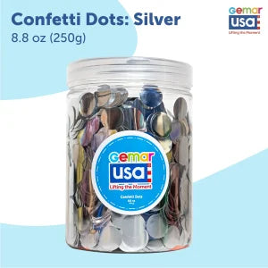 Confetti Jar  Round. 8.8 onz. (Choose your color)