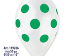 Solid Balloon Polka Crystal - Green GS110-157 | 50 balloon per package of 12''