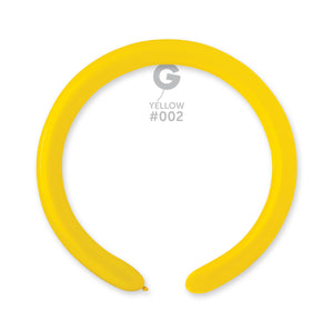 Solid Balloon Yellow D4(260)-002 | 50 balloons per package of 2'' each