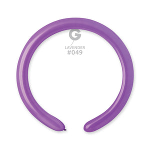 Solid Balloon Lavender D4(260)-049 | 50 balloons per package of 2'' each