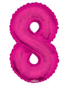 Numbers 0 to 9 Hot Pink Foil Balloon 14" in and 34" in each (Choose your size and your number)