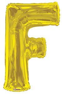 Letters A to Z Gold Foil Balloon - 14" in and 34" in (Choose Size And Letter)