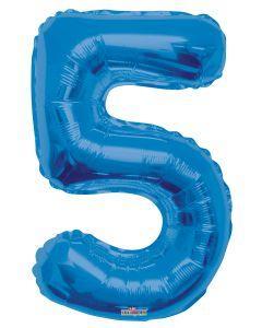 Numbers 0 to 9 Blue Foil Balloon 34" in each. (Choose your number)