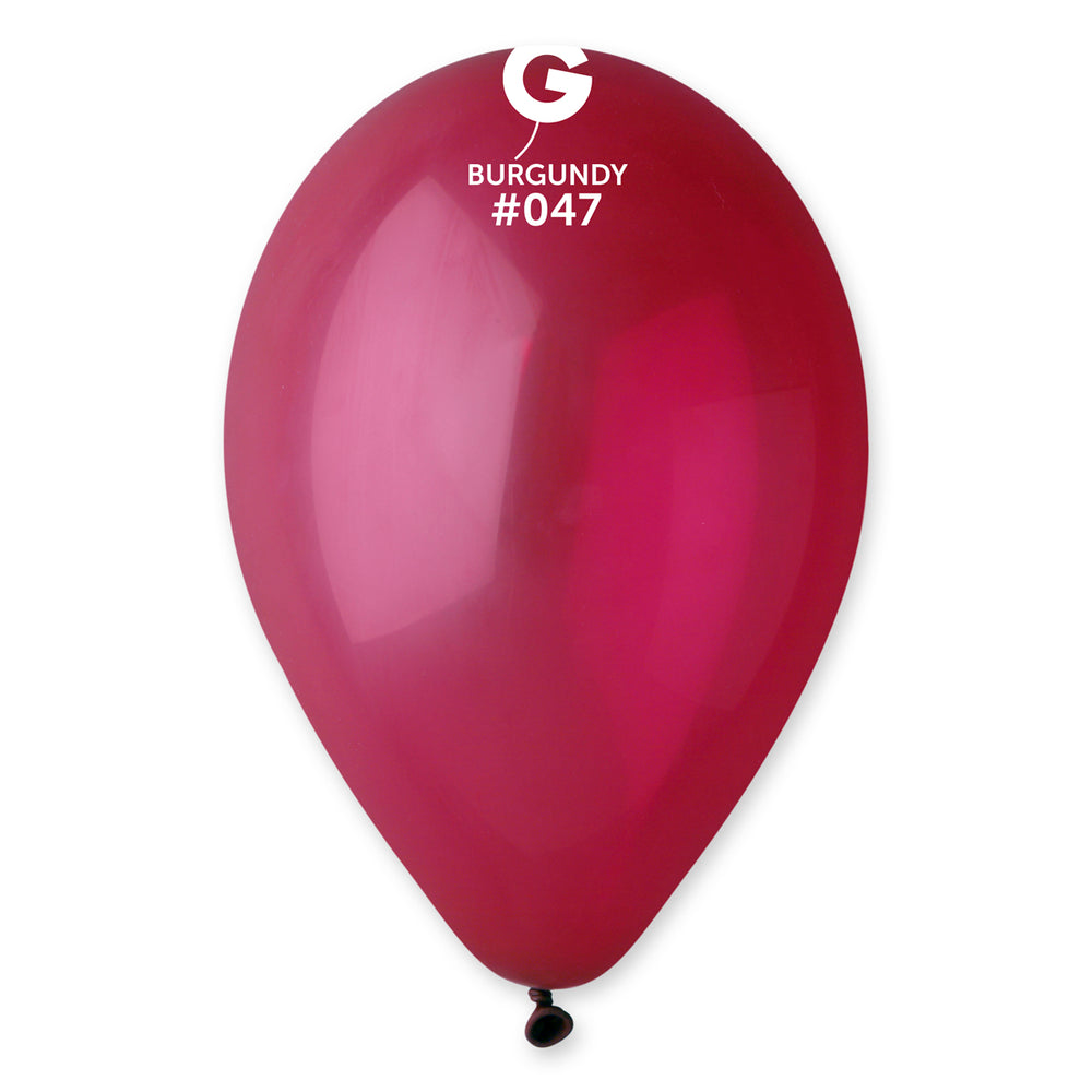 Solid Balloon Burgundy G110-047 | 50 balloons per package of 12'' each