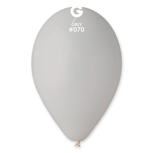 Solid Balloon Grey G110-070 | 50 balloons per package of 12'' each | Gemar Balloons USA