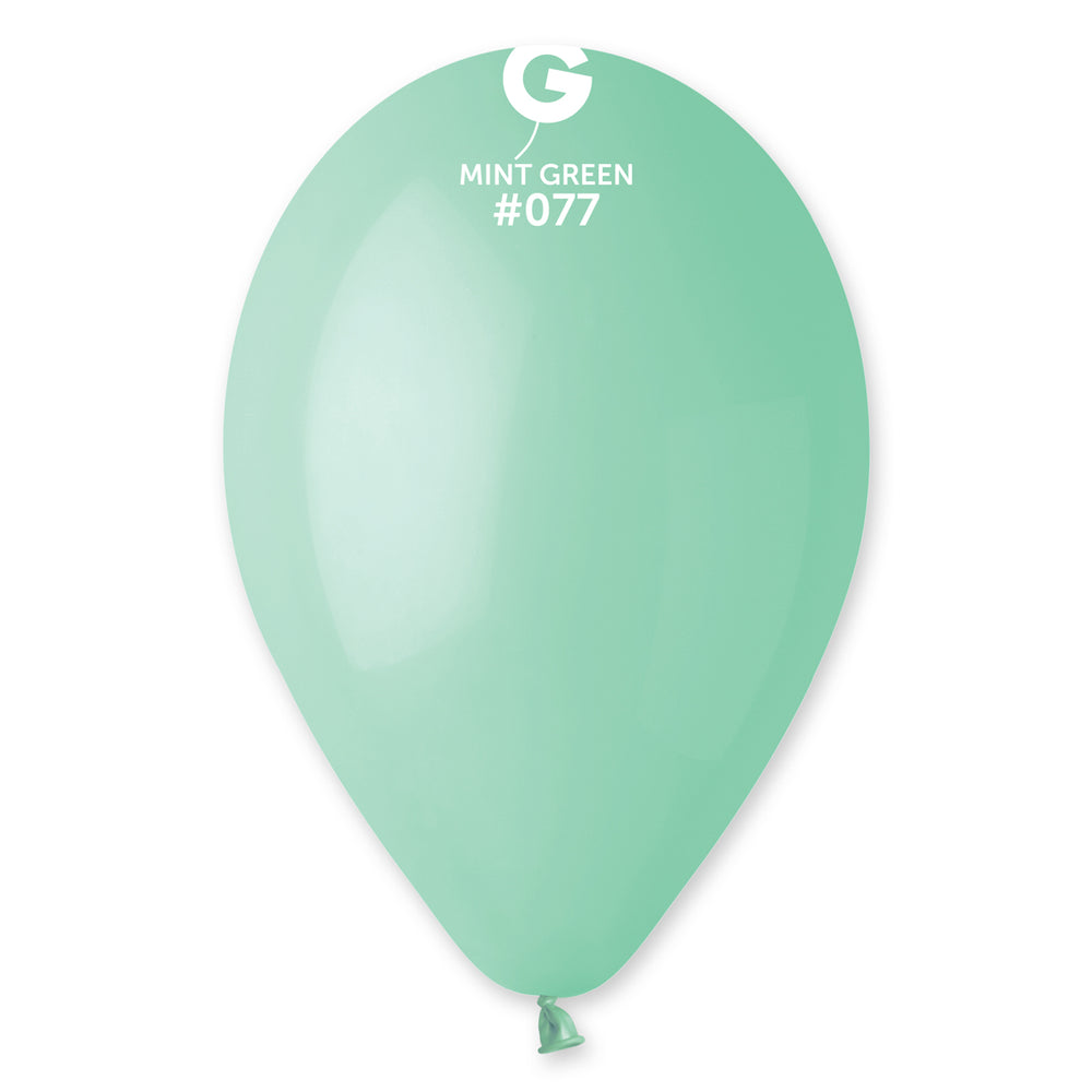 Solid Balloon Mint Green G110-077 | 50 balloons per package of 12'' each | Gemar Balloons USA