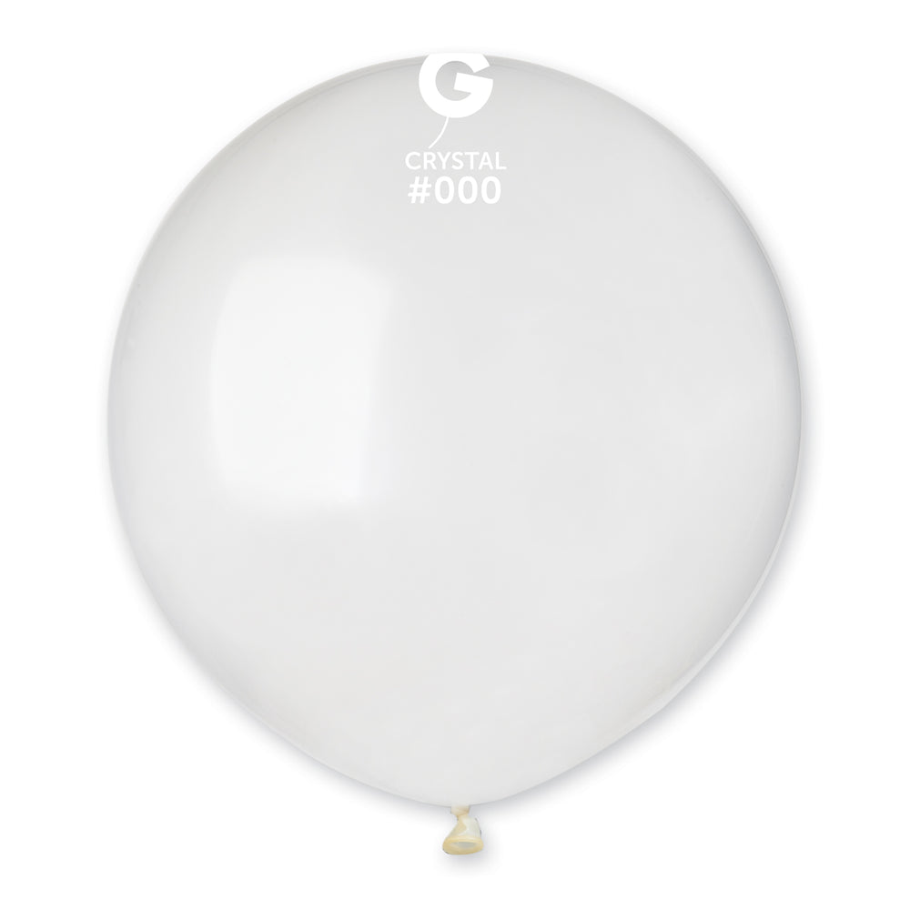 Solid Balloon Crystal G150-000 | 25 balloons per package of 19'' each