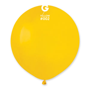 Solid Balloon Yellow G150-002 | 25 balloons per package of 19'' each