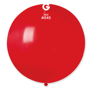 Solid Balloon Red G30-045 | 1 balloons per package of 31''