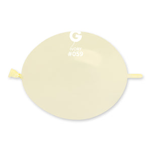 Solid Balloon Ivory GL6-059 | 100 balloons per package of 6'' each