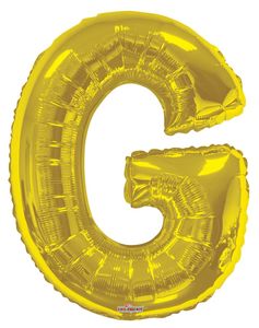 Letters A to Z Gold Foil Balloon - 14" in and 34" in (Choose Size And Letter)