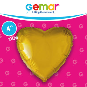 Gold Heart Gemar Single Pack 4" 9" 18" 32" (Choose your Size)