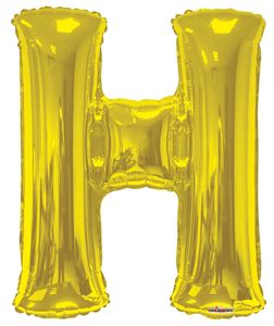 Letters A to Z Gold Foil Balloon - 14" in and 34" in (Choose Size And Letter)