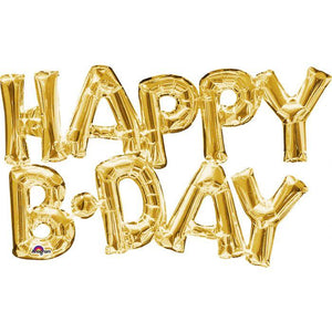 Happy B-Day Script Foil Balloon - 30"in each (Choose your color)