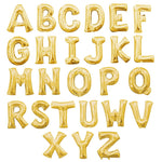 Letters A to Z Gold Foil Balloon - 14" in and 34" in (Choose Size And Letter)