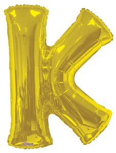 Letters A to Z Gold Foil Balloon - 14" in and 34" in (Choose Size And Letter)