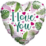 LOVE HEARTS & LEAVES ECO FOIL BALLOON 18"