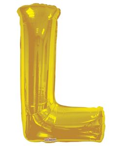 Letters A to Z Gold Foil Balloon - 14" in and 34" in (Choose Size And Letter)