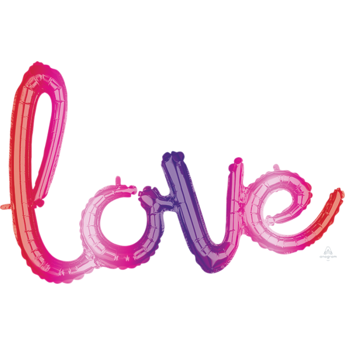 Love Script Foil Balloon - 31" in each (Choose your color)