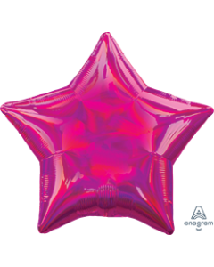 2 Iridescent Star Shaped Foil Balloon 18" Package (Choose your color)