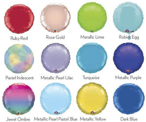 Iridescent and Ombre Mylar Round ( Choose Your Color ) 18"