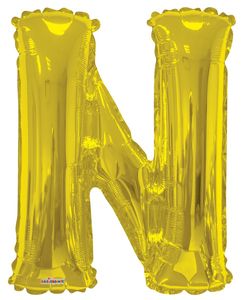 Letters A to Z Gold Foil Balloon - 14" in and 34" in (Choose Size And Letter)