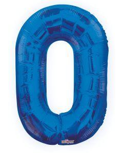 Numbers 0 to 9 Blue Foil Balloon 34" in each. (Choose your number)