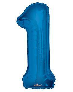 Numbers 0 to 9 Blue Foil Balloon 34" in each. (Choose your number)