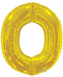 Letters A to Z Gold Foil Balloon - 14" in and 34" in (Choose Size And Letter)