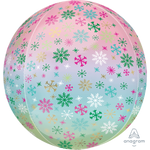 Ombre Snowflakes Orbz 16"