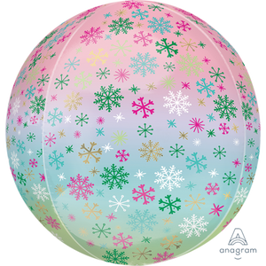 Ombre Snowflakes Orbz 16"