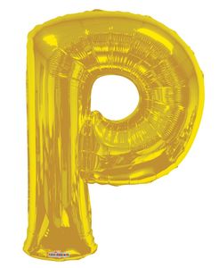 Letters A to Z Gold Foil Balloon - 14" in and 34" in (Choose Size And Letter)