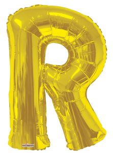 Letters A to Z Gold Foil Balloon - 14" in and 34" in (Choose Size And Letter)