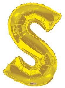 Letters A to Z Gold Foil Balloon - 14" in and 34" in (Choose Size And Letter)